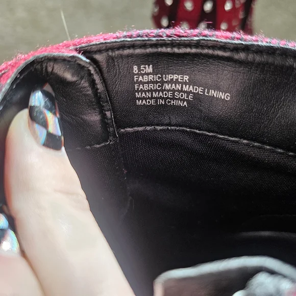 Gianni Bini Rhiannen Plaid Studded Chunky Lug Sole Booties SZ 8.5 - Picture 8 of 8